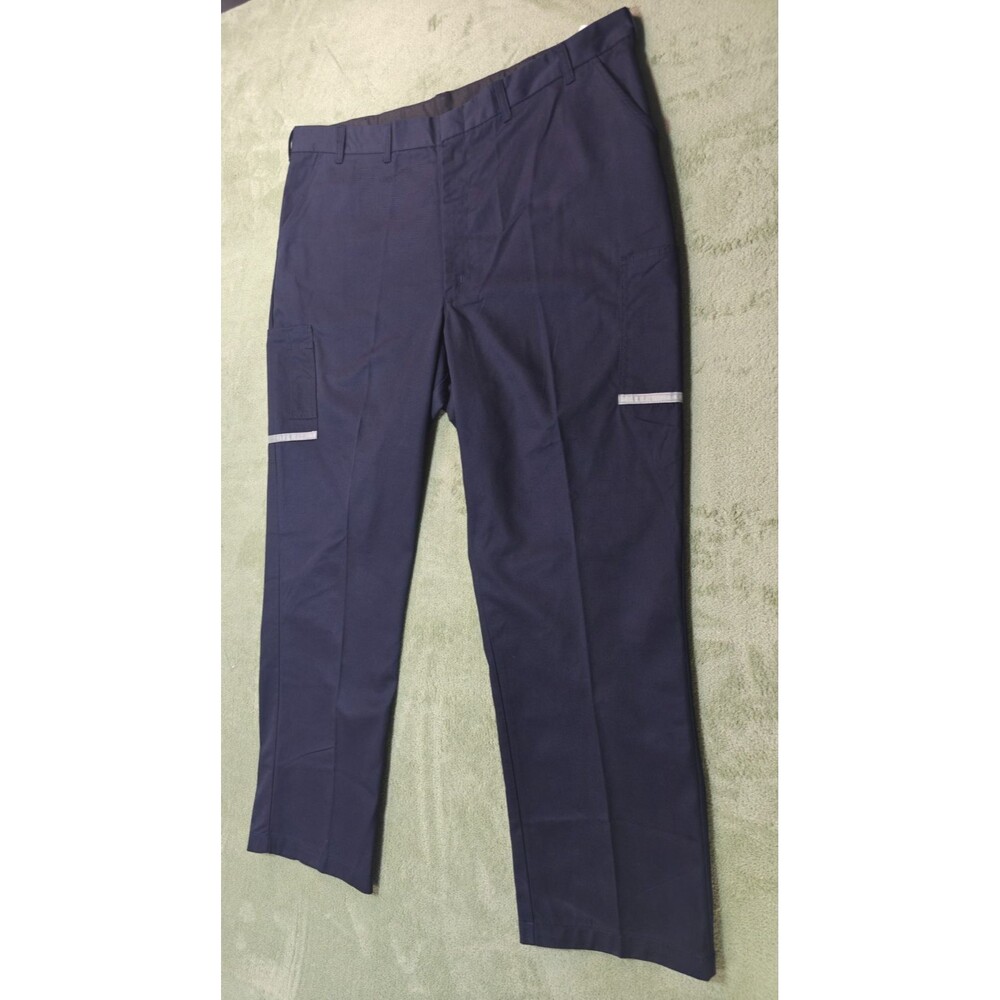FedEx Work Pants 44x32 Navy Blue Cargo Reflective  Stan Herman